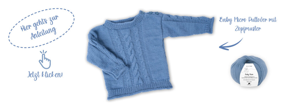Baby Micro Pullover mit Zopfmuster